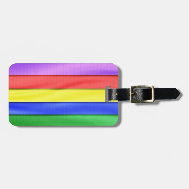 Ribbon-Regenbogenstreifen Gepäckanhänger (Vorderseite horizontal)