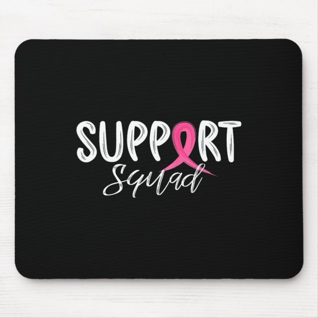 Ribbon rosa Krieger Brustkrebs Aufklärung Mousepad (Vorne)