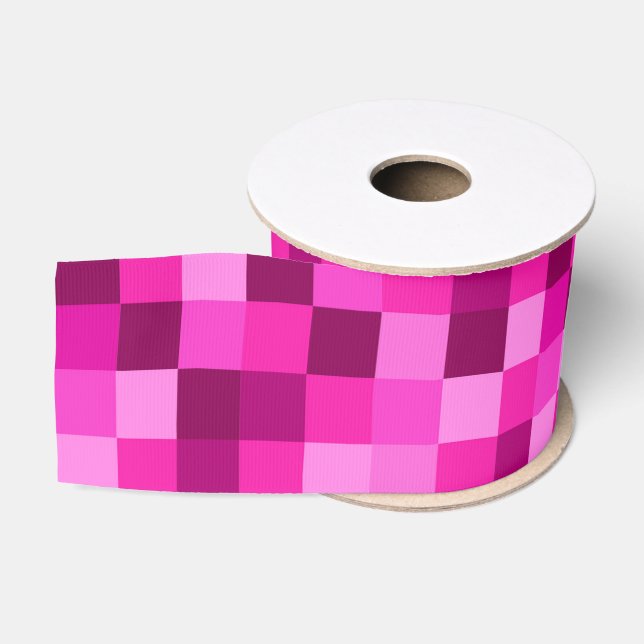 Ribbon rosa Pixel, modernes rosa Pixelband Ripsband (Spule)