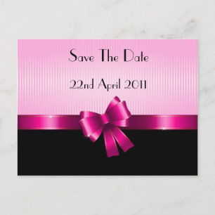 Ribbon-Save the Date-Postkarte Ankündigungspostkarte