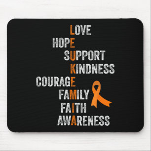 Ribbon Schild Retro Vintag Aml Leukämie Bewusstsei Mousepad
