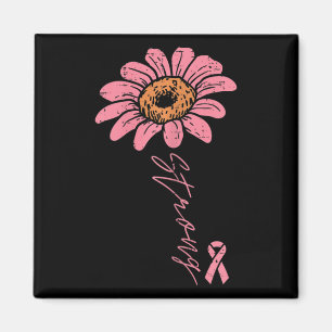 Ribbon Sonnenblumen Starkes Brustkrebs-Bewusstsein Magnet