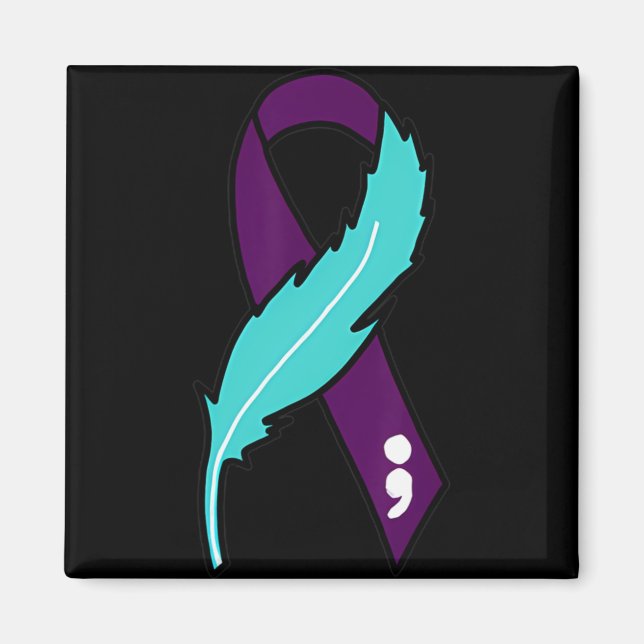 Ribbon Suicide Awareness Mental Health For Men Wom Magnet (Vorne)