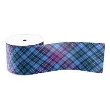 Ribbon - Tartan Blue Pink Lila Green