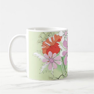 Ribbon-Tied Poppies: Daisy Bouquet. Kaffeetasse