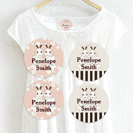 Ribbon und Niedliche Twin Bunny Girl Bekleidung Etiketten