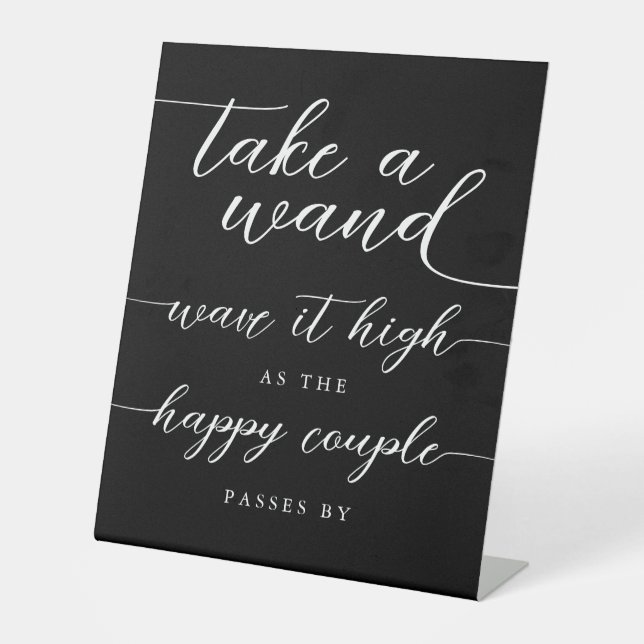 Ribbon Wand Wave Minimalistisch Schwarz-Weiß-Scrip Sockelschild (Vorderseite)