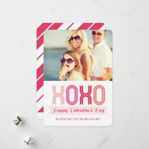Ribbon XOXO Liebe und Kisses Valentinstag Foto Feiertagskarte
