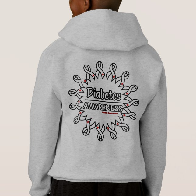 Ribbons/Circle... Diabetes Hoodie (Rückseite)