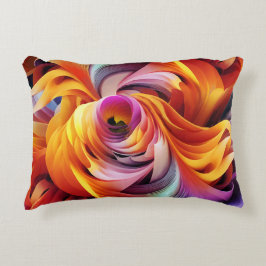 Ribbons der lebhaften gelb-roten Farben Dekokissen