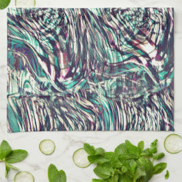 Ribbons oder Schleifen, die ausweichend durchquert Geschirrtuch