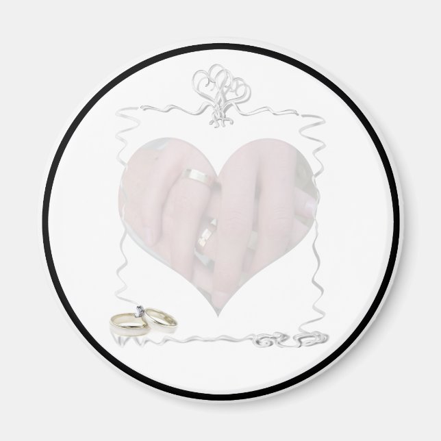 Ribbons & Rings mit Hochzeitscouch Magnet (Vorne)