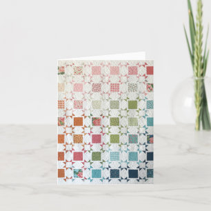 Ribbons & Rose Quilt Personalisierte Grußkarte Feiertagskarte