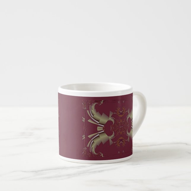 Ribbons to Claws - Burgund Espressotasse (Vorderseite Rechts)