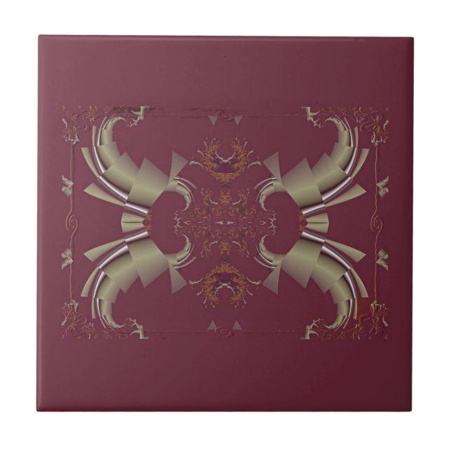 Ribbons to Claws - Burgund Fliese (Vorderseite)
