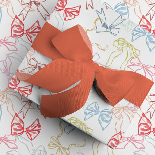 Ribbons und Bows Wasserfarbe Geburtstag Geschenkpapier