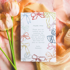 Ribbons und Bows Watercolor - Geburtstag Vielen Da Dankeskarte