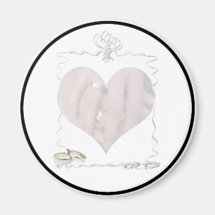 Ribbons und Ringe mit Hochzeitscouch Magnet