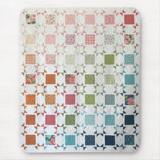 Ribbons und Rose Quilt-Maus-Pad Mousepad (Vorne)