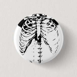 Ribcage Skeleton Goth Knopf-Button Button