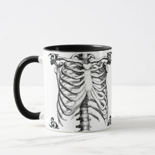 Ribcage Skeleton gotische Kaffee-Tasse Tasse