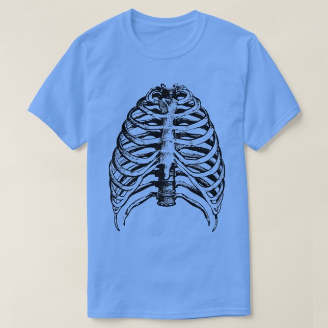 RIBCAGE SKELETON Halloween Horror Beängstigend Gho T-Shirt (Design vorne)