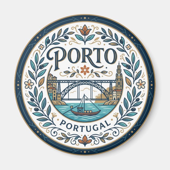 Ribeira, Porto Portugal Magnet (Vorne)