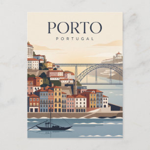 Ribeira-Ufer Porto Portugal Postkarte