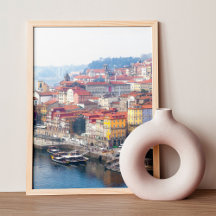 Ribeira und Douro Fluss. Porto, Portugal.