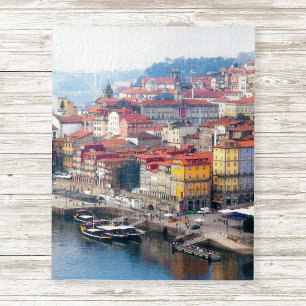 Ribeira und Douro Fluss. Porto, Portugal. Puzzle