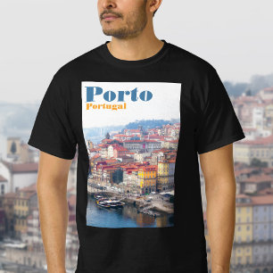 Ribeira und Douro Fluss. Porto, Portugal. T-Shirt
