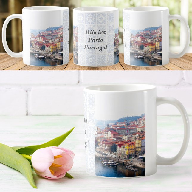 Ribeira und Douro River. Porto, Portugal Kaffeetasse (Ribeira and Douro River. Porto, Portugal. Coffee Mug)