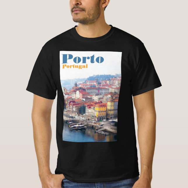 Ribeira und Douro River. Porto, Portugal T-Shirt (Vorderseite)