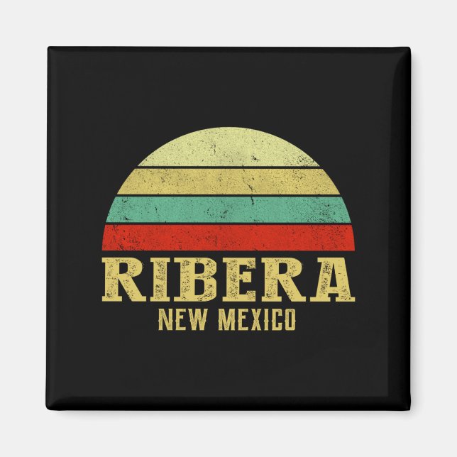 Ribera New Mexico Vintage Retro Sunset _1  Magnet (Vorne)