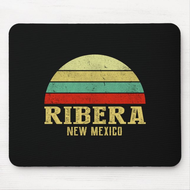Ribera New Mexico Vintage Retro Sunset  Mousepad (Vorne)