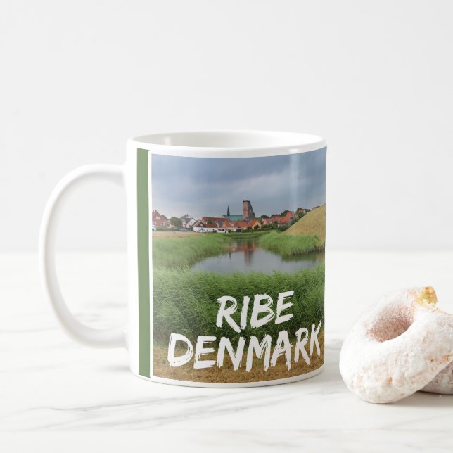 Riberhus und Ribe, Jutland, Dänemark Kaffeetasse (Mit Donut)