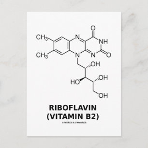 Riboflavin (Vitamin B2) Chemisches Molekül Postkarte