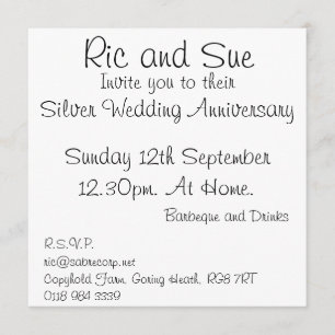 Ric und Sue, Sonntag 12. September 12.30 Uhr. Bei Einladung