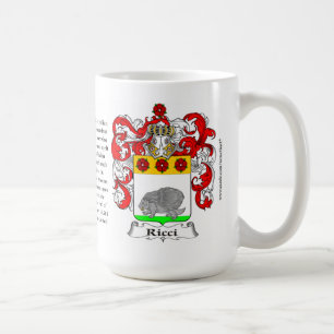Ricci, der Ursprung, die Bedeutung und das Wappen Kaffeetasse