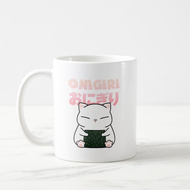 Rice Ball Sushi Cat Kaffeetasse (Links)