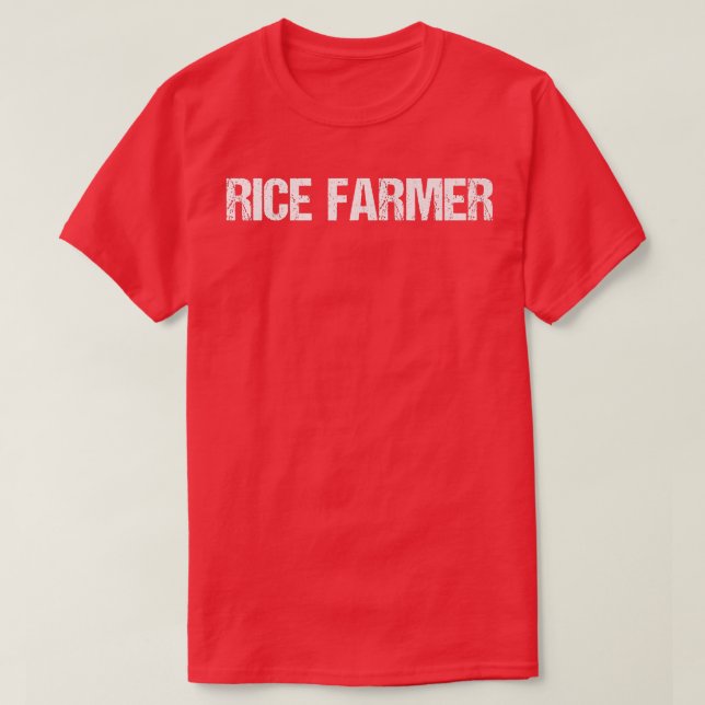 Rice Farmer Simple Title  T-Shirt (Design vorne)