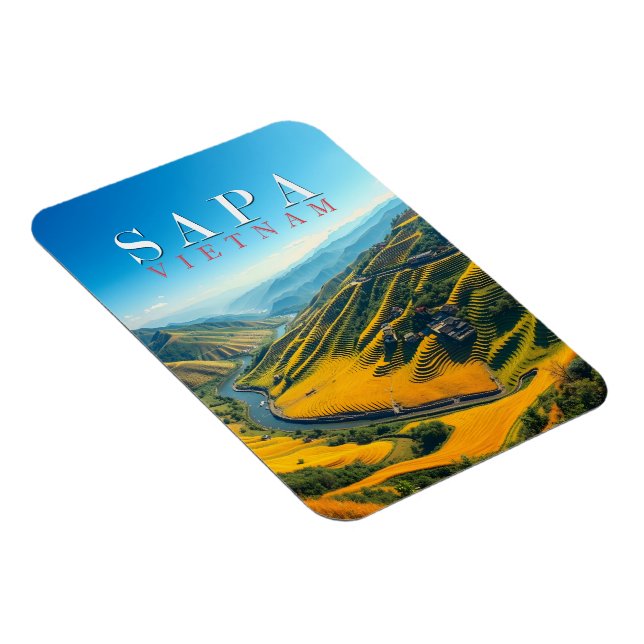 Rice fields in Sapa, Vietnam  Magnet (Rechte Seite)