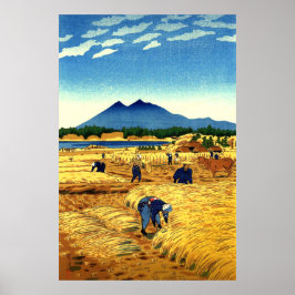 Rice Harvest Shiro Kasamatsu 1953 Poster
