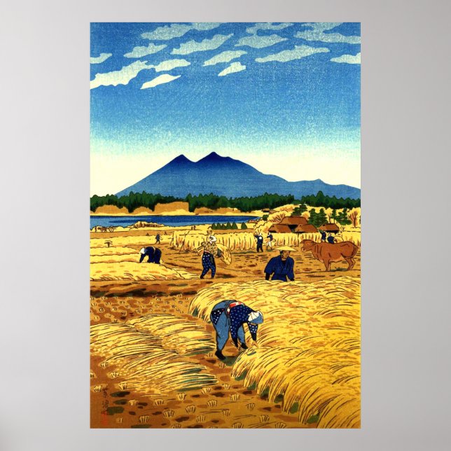 Rice Harvest Shiro Kasamatsu 1953 Poster (Vorne)