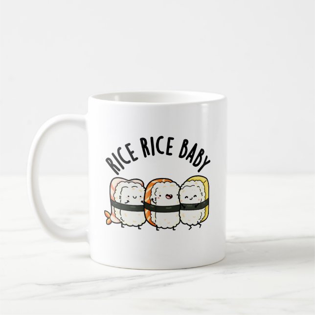 Rice Rice Baby Funny Sushi Food Puff Kaffeetasse (Links)