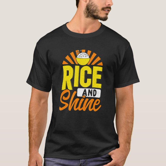 Rice Shine Asian Food Rice Bauern T-Shirt (Vorderseite)