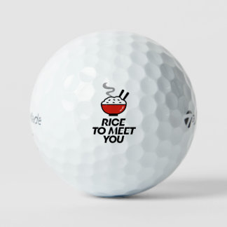 'Rice To Meet You' Punny Lighthearted Fun Gift Golfball