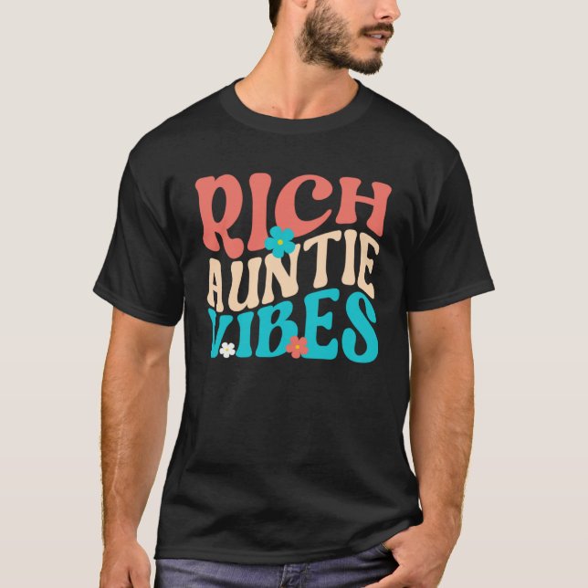 Rich Auntie Vibes  Aunt Best Aunty Cute Mother s D T-Shirt (Vorderseite)