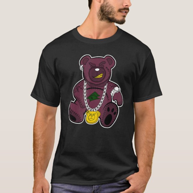 Rich Bear Hiphop High Bordeaux 1s Matching T-Shirt (Vorderseite)