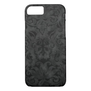 Rich Black Brocade Design iPhone 8/7 Hülle